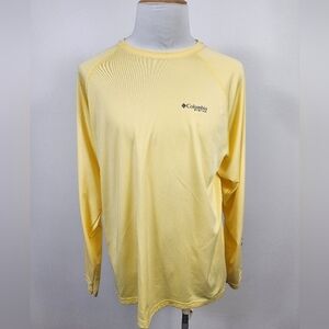 Columbia Mens Yellow PFG Terminal Shirt, sz MD